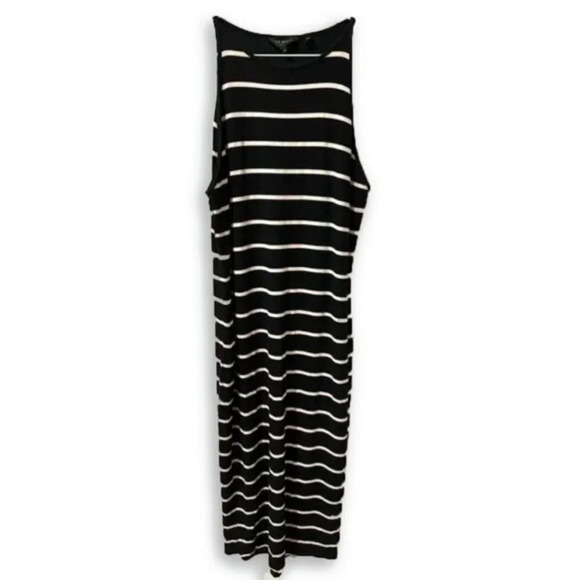 Ted Baker Navy and White Striped Midi Dress - Picture 3 of 7